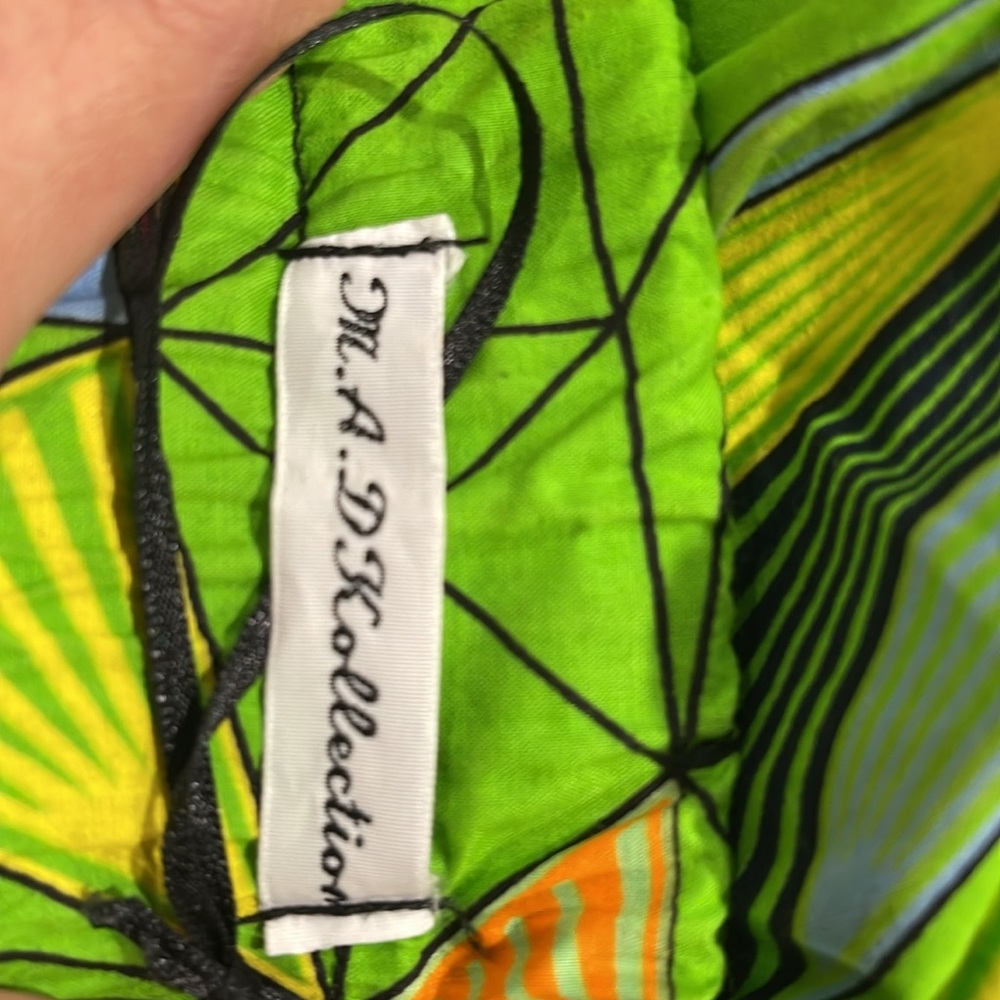 Women's African Print High Waist Pleated‎ Maxi Skirt - Picture 6 of 6